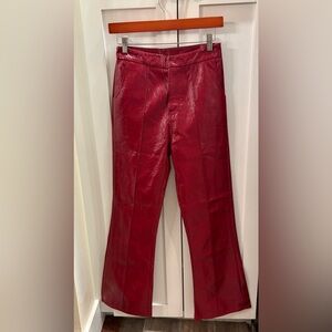 Princess Polly Red Leather Pants Size 2